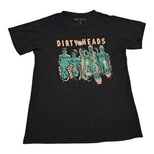 Official Dirty Heads 100% Cotton Black 2021 Tour Music Band‎ Shirt Men's Small
